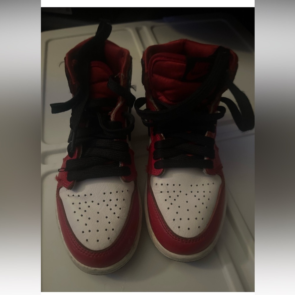 Unisex Kids Air Jordan 1 Mid Black/Red/White